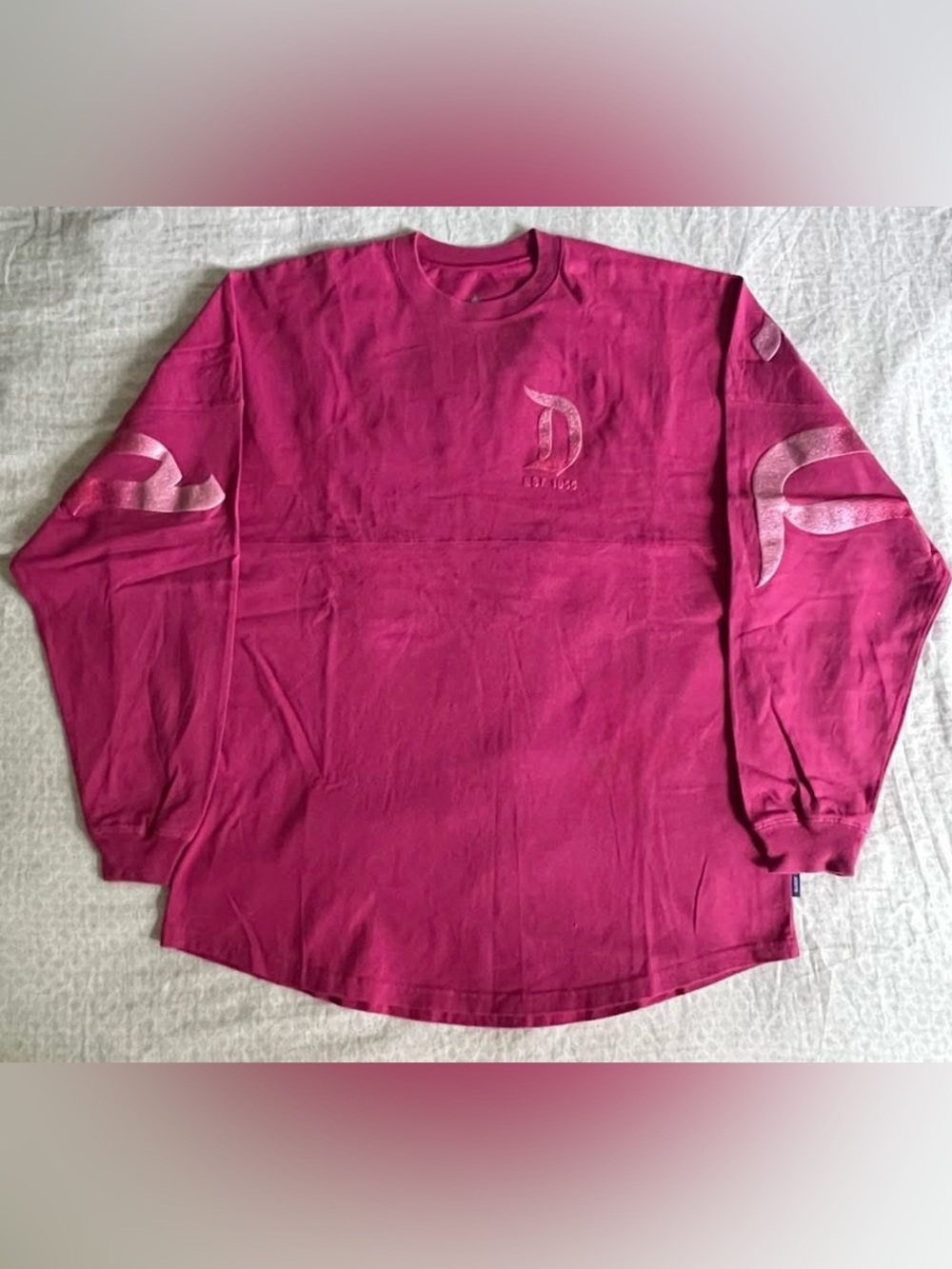 Disney Spirit Jersey M Pink Disneyland with Gradient on logo lettering